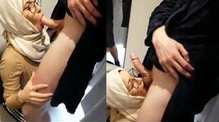 Bokep Hijab Cantik Kacamata Nyepong Ruang Ganti