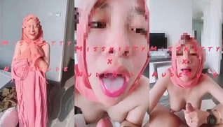 Bokep Pacar Hijab Pink Viral Crot Mulut Miss Kitty